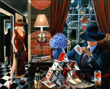 House of Cards 2003 Embellished Limited Edition Print - Victor Ostrovsky House of Cards 2003 Embellished Limited Edition Print - Victor Ostrovsky