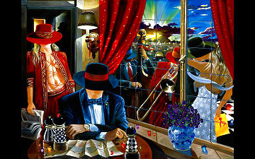 Untitled on Canvas - Huge Limited Edition Print - Victor Ostrovsky