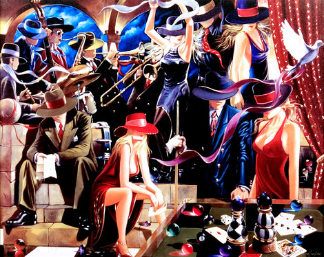 End Game DE 2002 Embellished Giclee on Canvas Limited Edition Print - Victor Ostrovsky