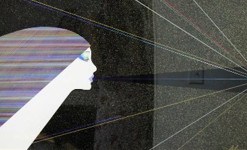 Rainbow Lights 1986 43x32 Super Huge Original Painting - Hisashi Otsuka Rainbow Lights 1986 43x32 Super Huge Original Painting - Hisashi Otsuka