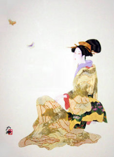 Contemplation 2000 32x23 Original Painting - Hisashi Otsuka Contemplation 2000 32x23 Original Painting - Hisashi Otsuka