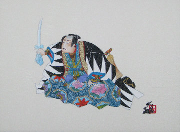 Oishi the General 1991 6x8 Original Painting - Hisashi Otsuka