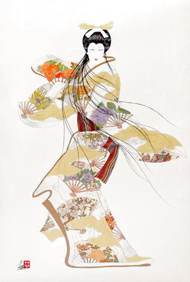 Lady Mieko of Autumn 1988 Limited Edition Serigraph by Hisashi 