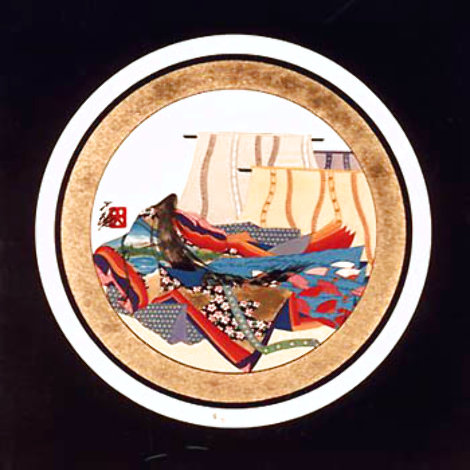 Ono No Komachi and Samurai Warrior: Framed Suite of 2 Serigraphs - 1987 Limited Edition Print - Hisashi Otsuka