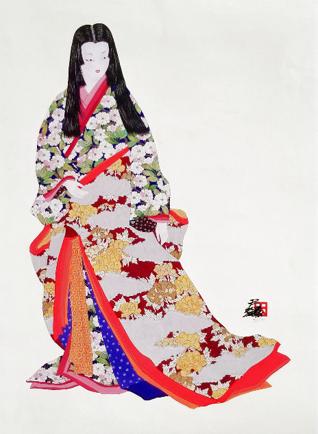 Standing 12 Kimonos Limited Edition Print by Hisashi Otsuka