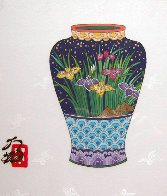 Blue Vase 14x11 Original Painting by Hisashi Otsuka - 0 Blue Vase 14x11 Original Painting by Hisashi Otsuka - 0