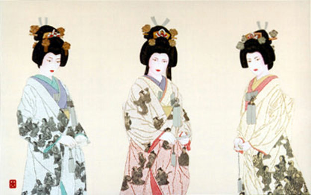 Three Eternal Brides 1993 Limited Edition Print by Hisashi Otsuka Three Eternal Brides 1993 Limited Edition Print by Hisashi Otsuka