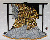 Tamesode Kimono (Wave) 2003 17x24 Original Painting by Hisashi Otsuka - 0