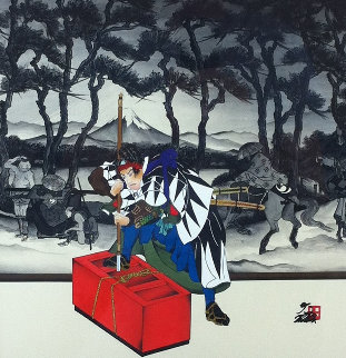 Kayano Village 25x25 Original Painting - Hisashi Otsuka Kayano Village 25x25 Original Painting - Hisashi Otsuka
