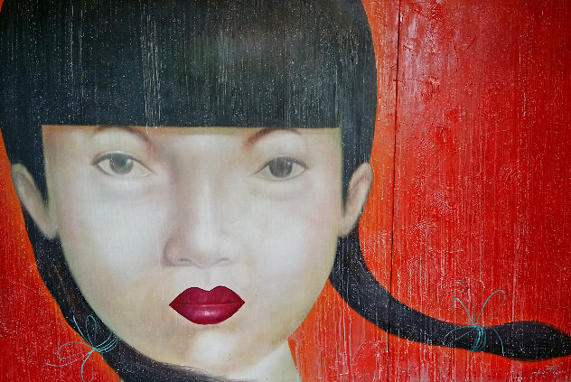 Beauty of Asia XXV  2014 47x65 Huge Original Painting by  Ouaichai