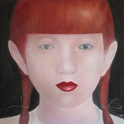 Beauty of Asia XX 2012 47x47 - Huge Original Painting -  Ouaichai