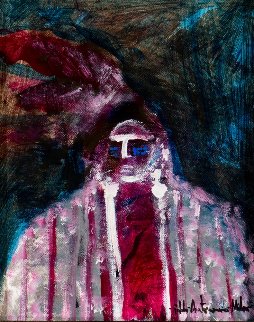 Indian Chief 2002 20x17 Original Painting - Pablo Antonio Milan Indian Chief 2002 20x17 Original Painting - Pablo Antonio Milan