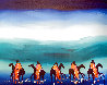 Sunset Warriors 1991 48x60 Huge Original Painting by Pablo Antonio Milan - 0