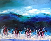 Untitled Painting 1992 48x60 Huge Original Painting by Pablo Antonio Milan - 2 Untitled Painting 1992 48x60 Huge Original Painting by Pablo Antonio Milan - 2
