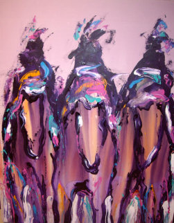 Ghost Riders 1991 60x48 Super Super Huge Original Painting - Pablo Antonio Milan Ghost Riders 1991 60x48 Super Super Huge Original Painting - Pablo Antonio Milan