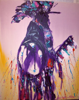 Chief 1991 48x40 Super Huge Original Painting - Pablo Antonio Milan Chief 1991 48x40 Super Huge Original Painting - Pablo Antonio Milan