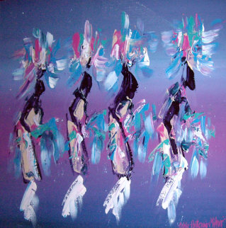 Kachina Dancers 1991 37x48 Huge Original Painting - Pablo Antonio Milan Kachina Dancers 1991 37x48 Huge Original Painting - Pablo Antonio Milan