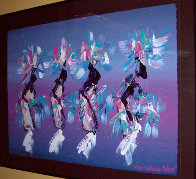 Kachina Dancers 1991 37x48 Super Huge Original Painting by Pablo Antonio Milan - 1 Kachina Dancers 1991 37x48 Super Huge Original Painting by Pablo Antonio Milan - 1