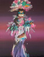 Kachina Dancer 1980 50x40 Huge Original Painting by Pablo Antonio Milan - 1 Kachina Dancer 1980 50x40 Huge Original Painting by Pablo Antonio Milan - 1