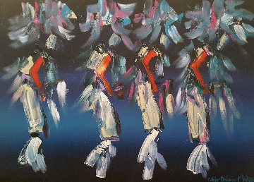 Kachina Dancers 30x40 Huge Original Painting - Pablo Antonio Milan Kachina Dancers 30x40 Huge Original Painting - Pablo Antonio Milan