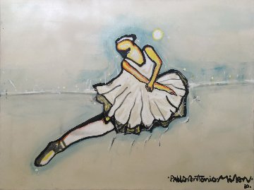 Ballerina 1980 36x48 Super Huge Original Painting - Pablo Antonio Milan Ballerina 1980 36x48 Super Huge Original Painting - Pablo Antonio Milan