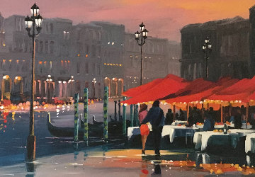 Lights of Venice Embellished Limited Edition Print - Charles H Pabst