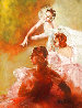 Three Ballerinas 29x23 Original Painting by Pal Fried - 0