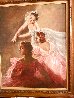 Three Ballerinas 1940 37x31 - Early Original Painting by Pal Fried - 1