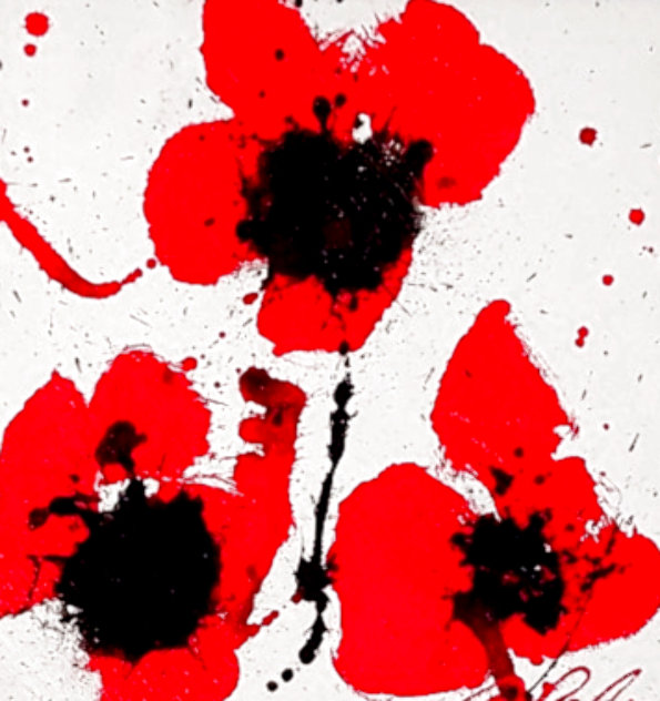 Poppy Bunch XII 2014 21x21 Original Painting by Dominic Pangborn