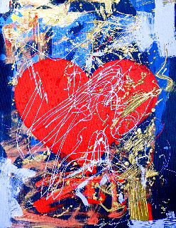 Sgraffito Valentine 2006 Embellished Limited Edition Print - Dominic Pangborn Sgraffito Valentine 2006 Embellished Limited Edition Print - Dominic Pangborn