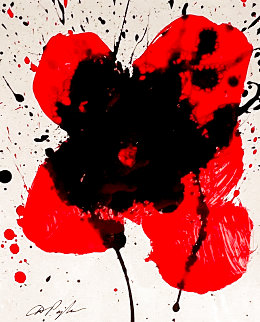 Poppy Immortal XXXV 2018 24x21 Original Painting - Dominic Pangborn