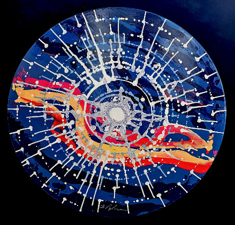 Cosmic Sphere I 2020 33x33 - On Wood Original Painting - Dominic Pangborn
