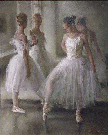 Ballerinas 40x34 Original Painting - Stephen Pan