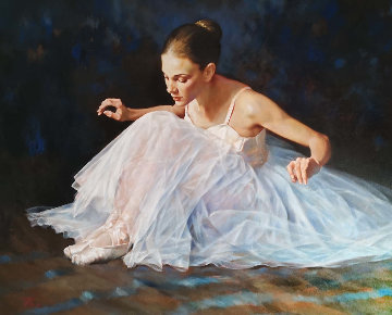 Seated Ballerina 38x48 Original Painting - Stephen Pan Seated Ballerina 38x48 Original Painting - Stephen Pan