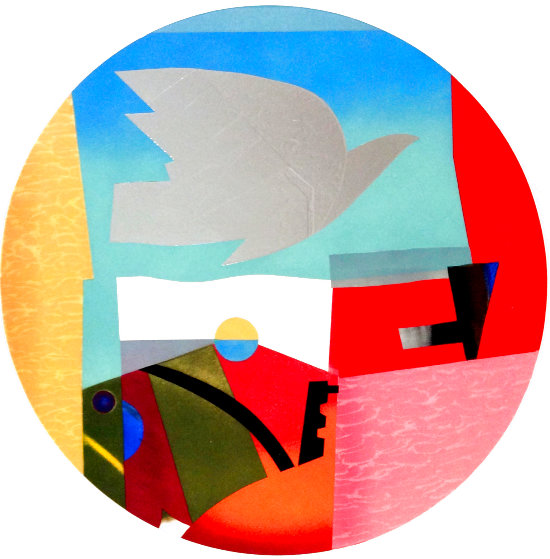 Silver Bird 1980 Etching With Aquatint And Silver Foil 35x30 By Max Papart