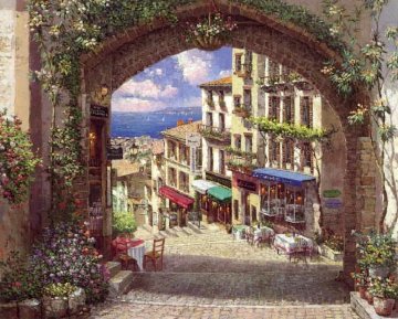 Archway to Cagnes 2001 55x45 Original Painting - Sam Park Archway to Cagnes 2001 55x45 Original Painting - Sam Park