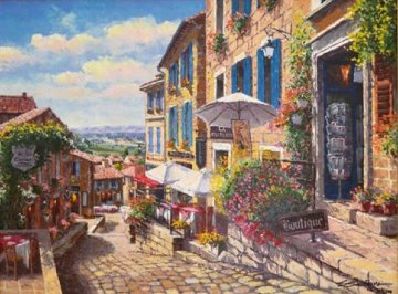 Streets of St. Emilion 2010 Embellished Limited Edition Print - Sam Park Streets of St. Emilion 2010 Embellished Limited Edition Print - Sam Park