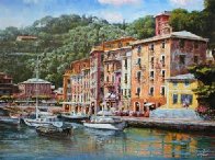 Dockside At Portofino 2010 Embellished Limited Edition Print by Sam Park - 0 Dockside At Portofino 2010 Embellished Limited Edition Print by Sam Park - 0