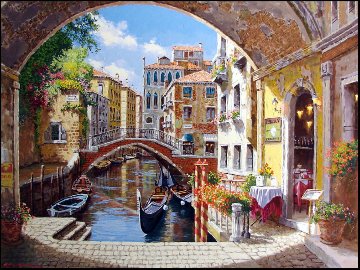 Archway to Venice 2003 Embellished Limited Edition Print - Sam Park Archway to Venice 2003 Embellished Limited Edition Print - Sam Park