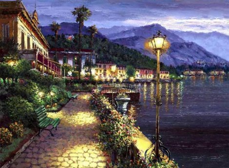 Lights of Bellagio Embellished 2010 Limited Edition Print - Sam Park