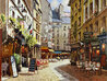 Parisian Cafe 2001 - Embellished on Canvas - France Limited Edition Print by Sam Park - 1 Parisian Cafe 2001 - Embellished on Canvas - France Limited Edition Print by Sam Park - 1