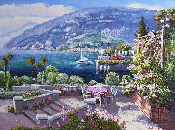 Bellagio, Italy 2002 18x24 Original Painting - Sam Park