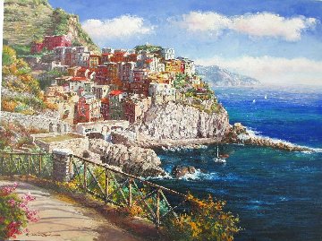 Manarola 30x40 Super Huge Original Painting - Sam Park Manarola 30x40 Super Huge Original Painting - Sam Park