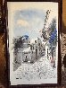 Untitled Cityscape 1988 36x24 Greece Original Painting by Sam Park - 1