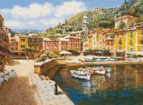Harbor At Portofino PP Huge - Italy Limited Edition Print - Sam Park