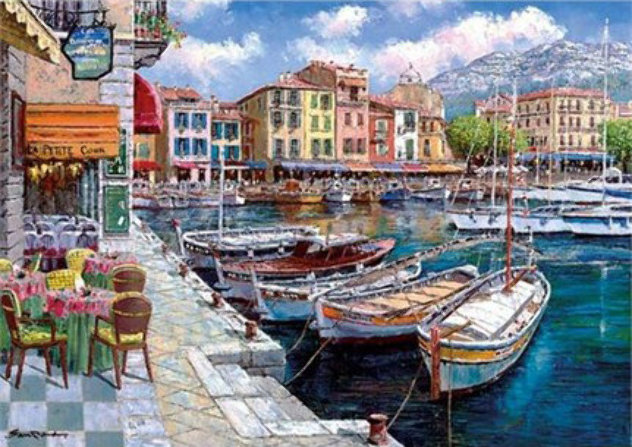 Cafe in Cassis PP Limited Edition Print by Sam Park