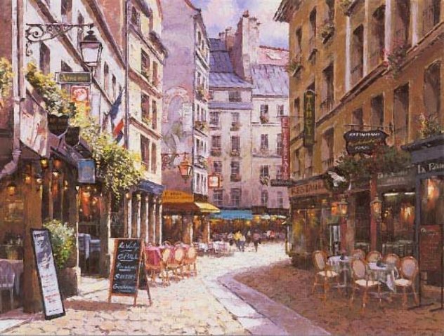 Parisian Cafe PP Huge - France Limited Edition Print by Sam Park