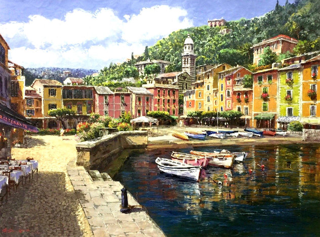 Harbor At Portofino PP - Italy Limited Edition Print by Sam Park