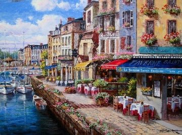 Harbor At Honfleur PP Limited Edition Print - Sam Park Harbor At Honfleur PP Limited Edition Print - Sam Park