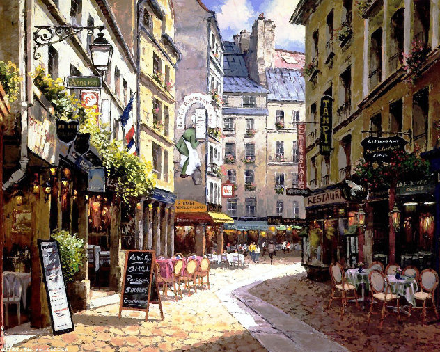Parisian Cafe PP - France Limited Edition Print by Sam Park